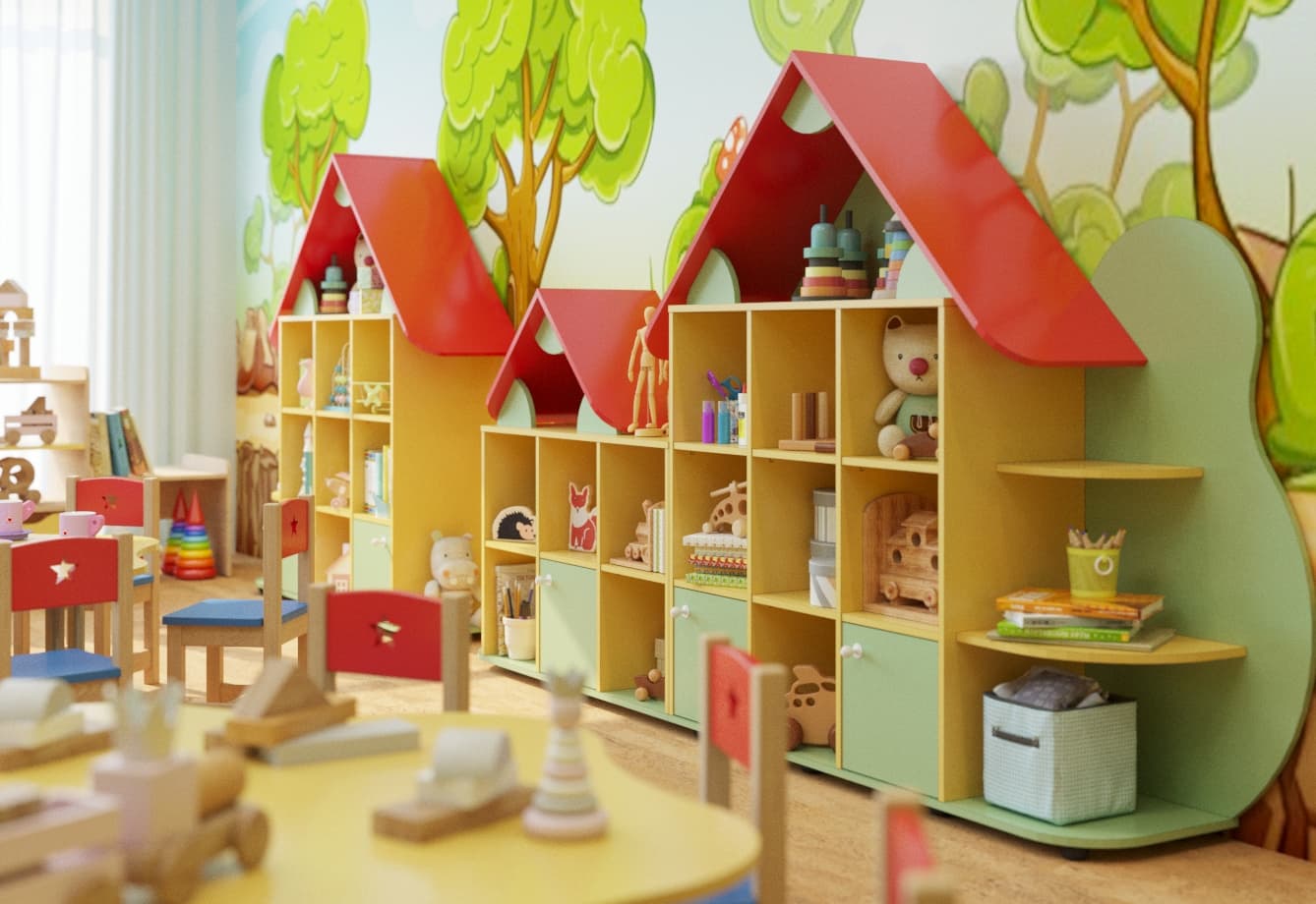 Шкафчики для полотенец в детский сад — Собственное производство
